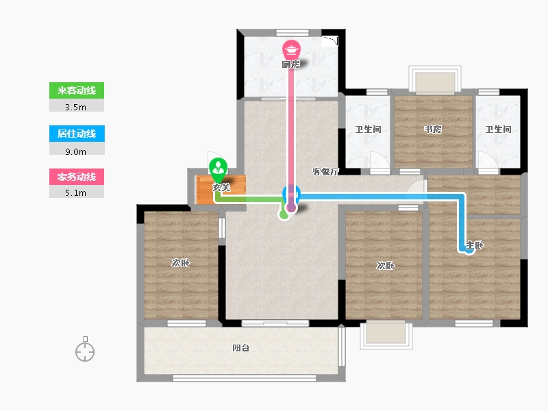 江苏省-无锡市-海尔产城创翡翠文华-116.00-户型库-动静线