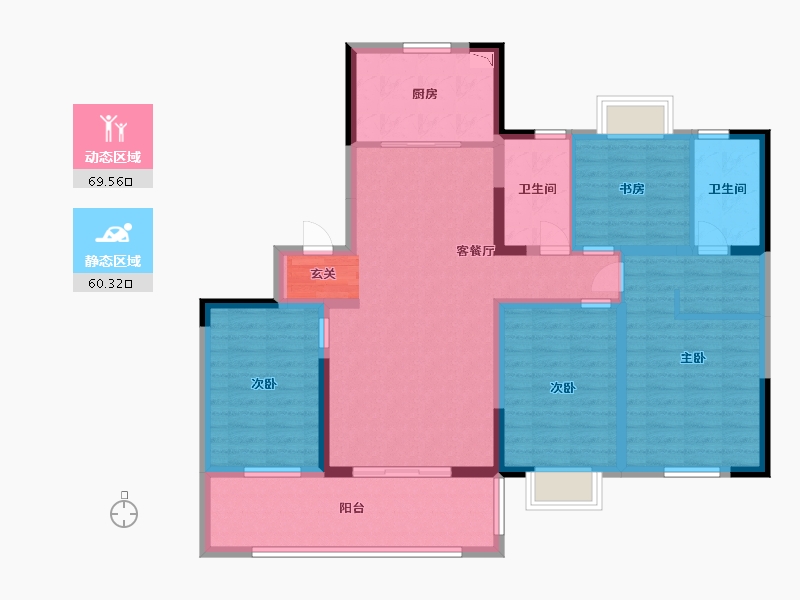 江苏省-无锡市-海尔产城创翡翠文华-116.00-户型库-动静分区