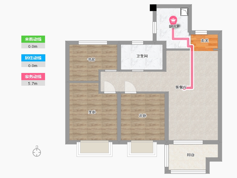 江苏省-无锡市-新力翡翠湾-71.17-户型库-动静线