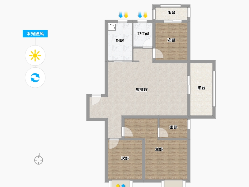 河南省-郑州市-和昌优地-99.20-户型库-采光通风