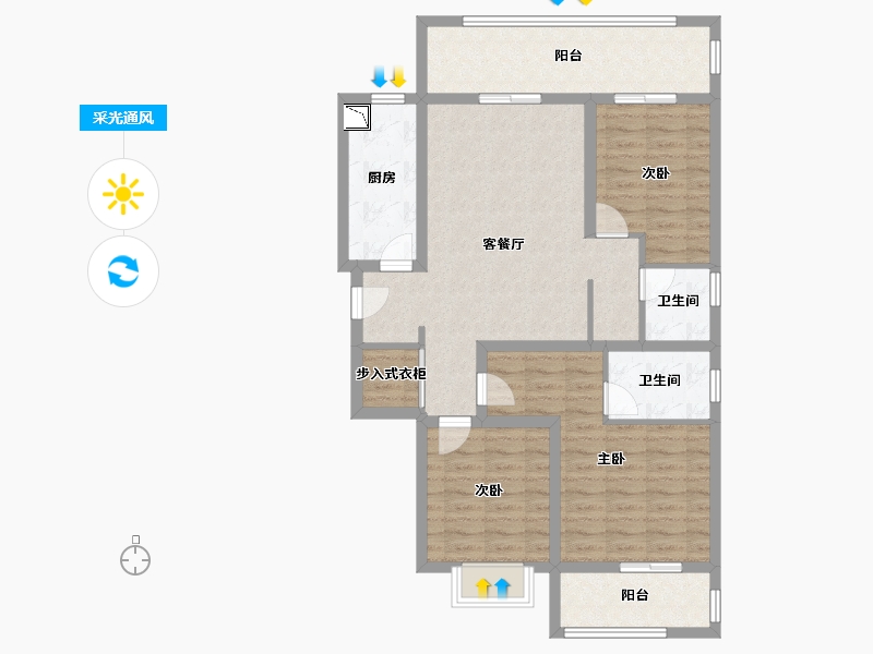 河南省-郑州市-和昌优地-96.00-户型库-采光通风