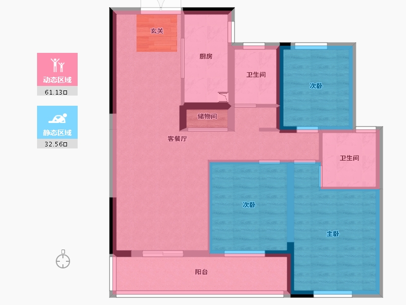 河南省-郑州市-永威金域上院-83.17-户型库-动静分区