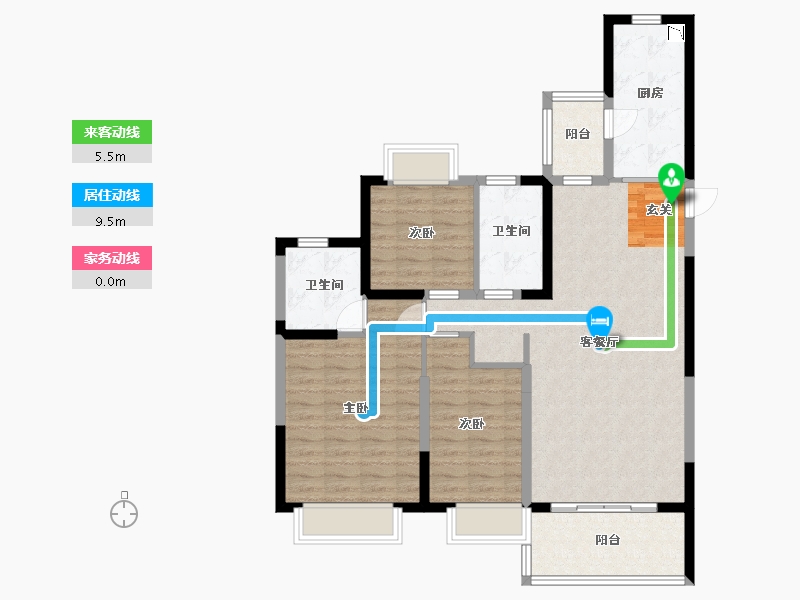 江苏省-无锡市-无锡恒大翡翠公园-100.01-户型库-动静线