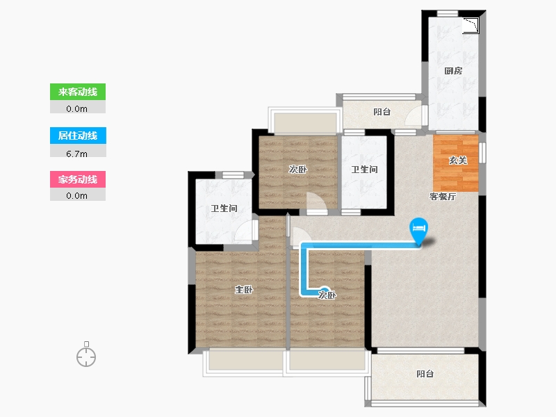 江苏省-无锡市-无锡恒大翡翠公园-93.60-户型库-动静线