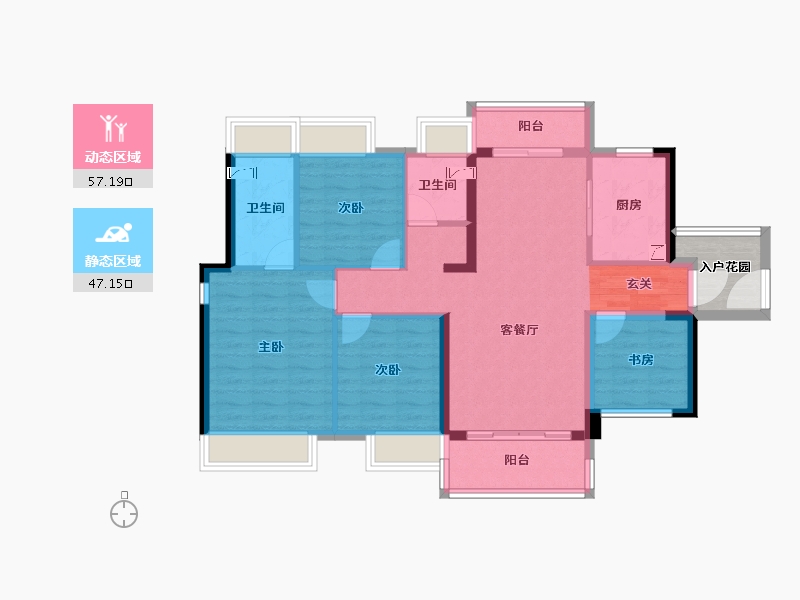 广东省-江门市-大华・博富・御潭江-97.00-户型库-动静分区