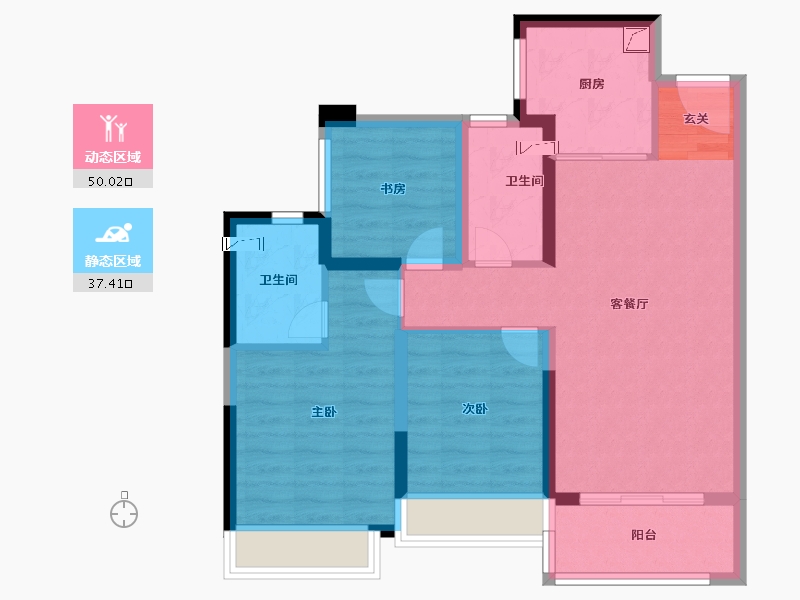 广东省-江门市-大华・博富・御潭江-77.00-户型库-动静分区