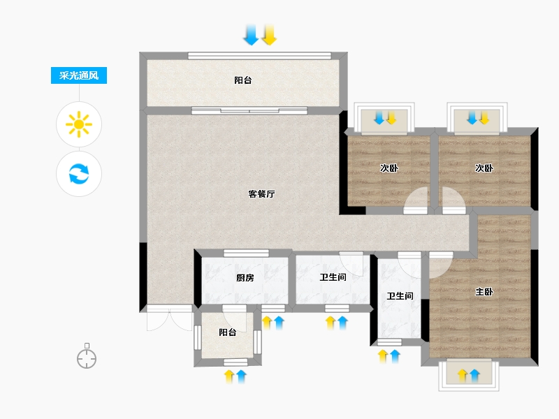 四川省-成都市-香悦府-91.71-户型库-采光通风