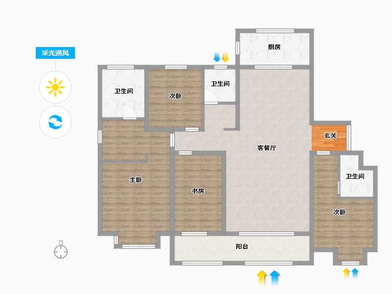 山东省-潍坊市-高新城市广场（备案名中央商务区）-152.51-户型库-采光通风