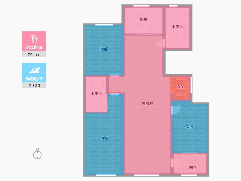 山东省-潍坊市-龙润紫宸华府-112.00-户型库-动静分区