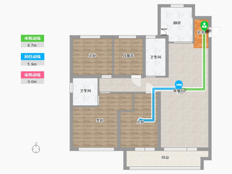 山东省-潍坊市-桃源金茂悦-109.60-户型库-动静线