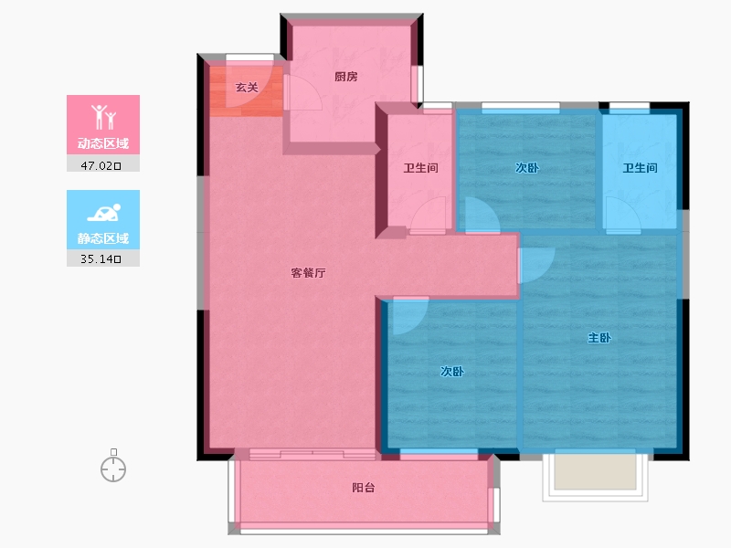 湖北省-武汉市-城投联投江南岸-73.33-户型库-动静分区