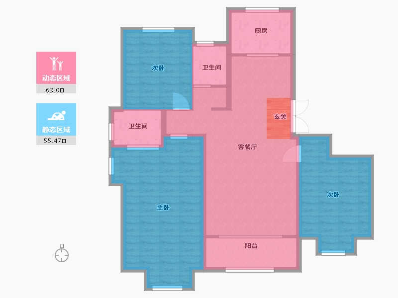 山东省-潍坊市-高新城市广场（备案名中央商务区）-107.20-户型库-动静分区