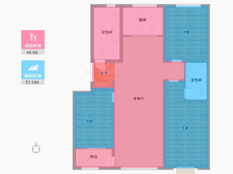 山东省-潍坊市-龙润紫宸华府-108.00-户型库-动静分区