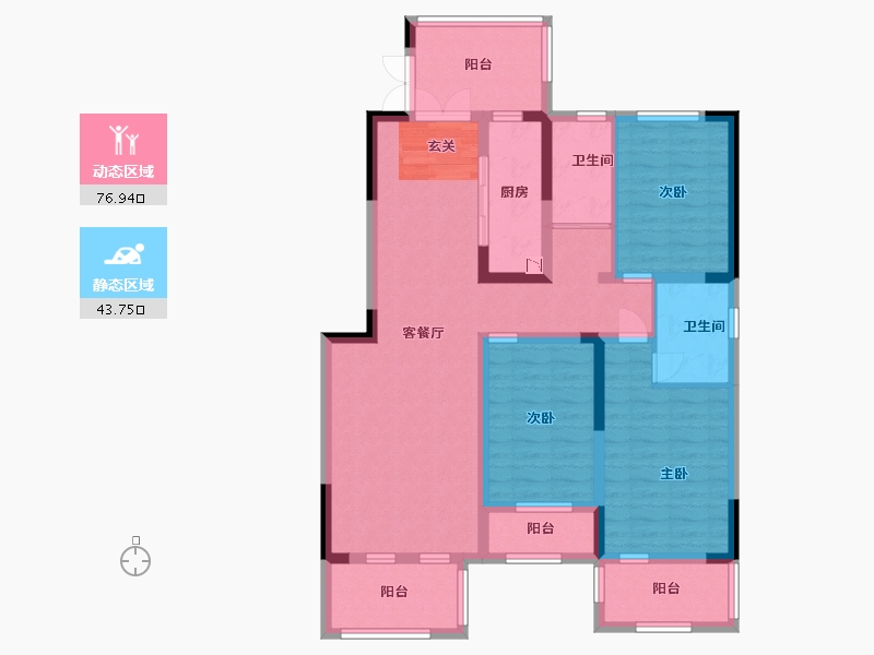 山东省-潍坊市-翔凯文华未来之光-106.39-户型库-动静分区