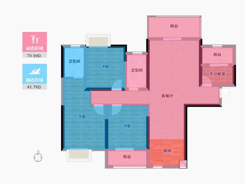 湖南省-株洲市-华晨翡翠湾-101.14-户型库-动静分区