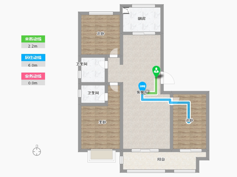 山东省-烟台市-东泰仕林首府-91.99-户型库-动静线