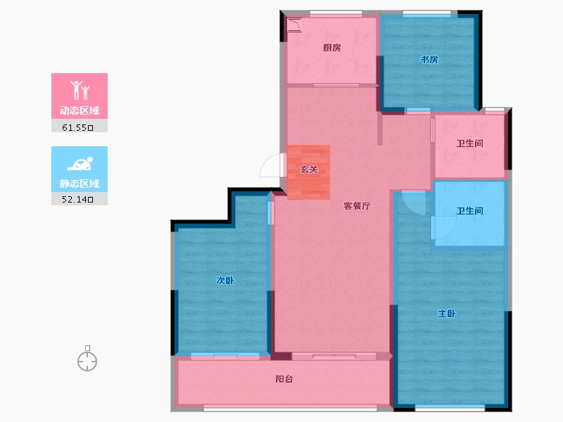 山东省-潍坊市-翔凯文华未来之光-102.40-户型库-动静分区