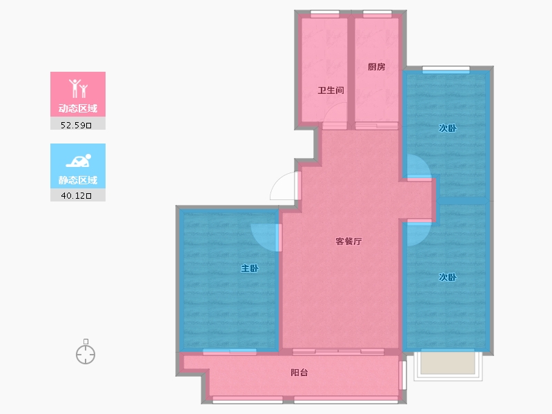 山东省-烟台市-东泰仕林首府-82.41-户型库-动静分区