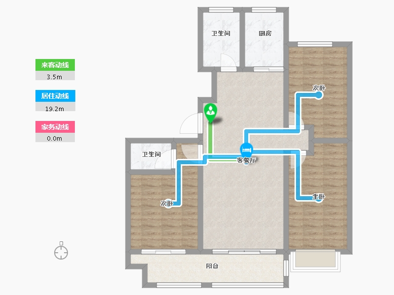 山东省-烟台市-东泰仕林首府-96.80-户型库-动静线