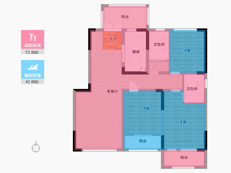 山东省-潍坊市-翔凯文华未来之光-102.41-户型库-动静分区