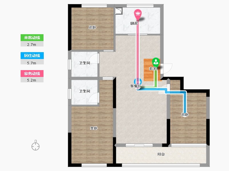 山东省-潍坊市-翔凯文华未来之光-104.80-户型库-动静线