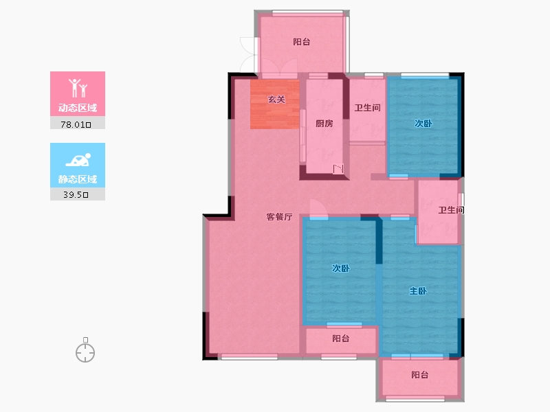 山东省-潍坊市-翔凯文华未来之光-104.00-户型库-动静分区