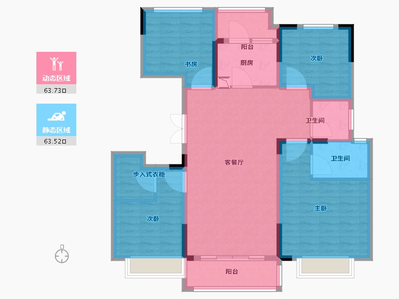 安徽省-滁州市-公园壹号-114.01-户型库-动静分区