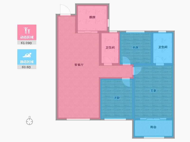 山东省-泰安市-北部名府-109.17-户型库-动静分区