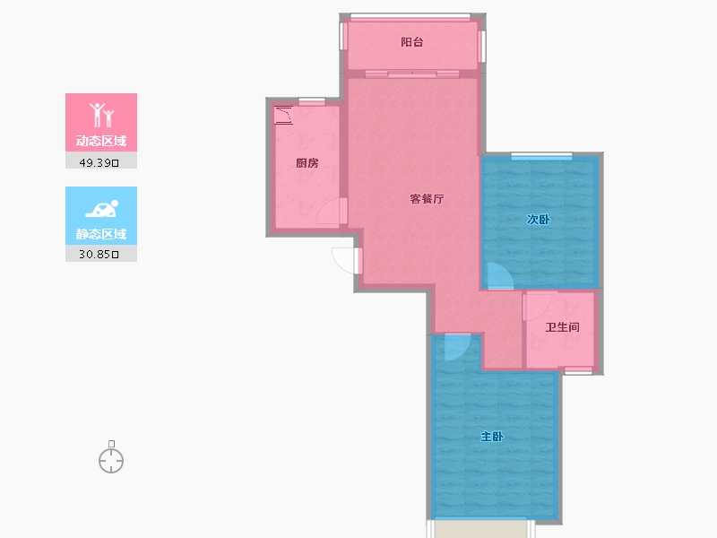 山东省-烟台市-烟台恒大阳光半岛-72.01-户型库-动静分区