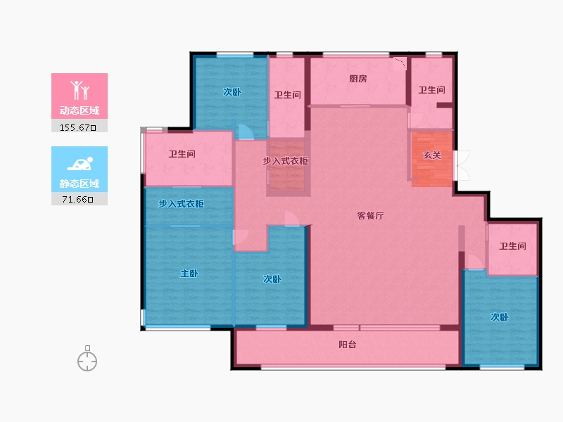 浙江省-宁波市-天一晓著-208.00-户型库-动静分区