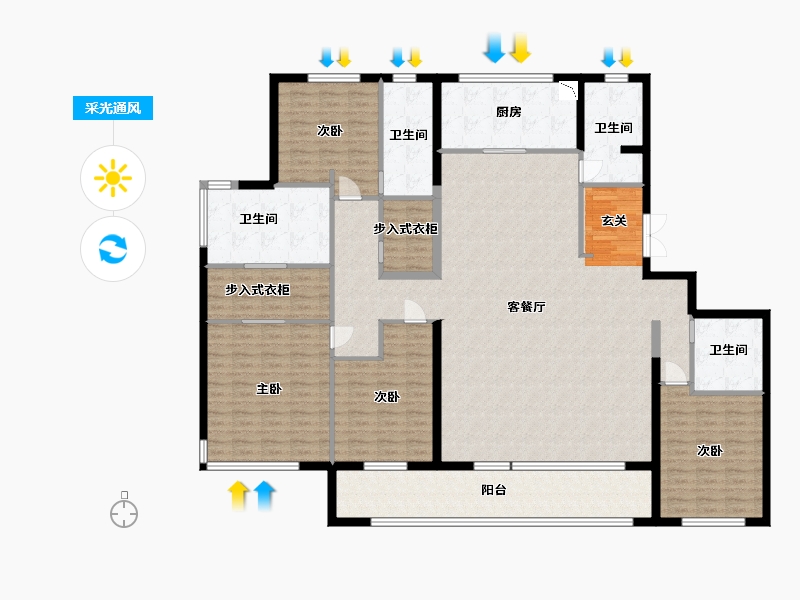 浙江省-宁波市-天一晓著-208.00-户型库-采光通风