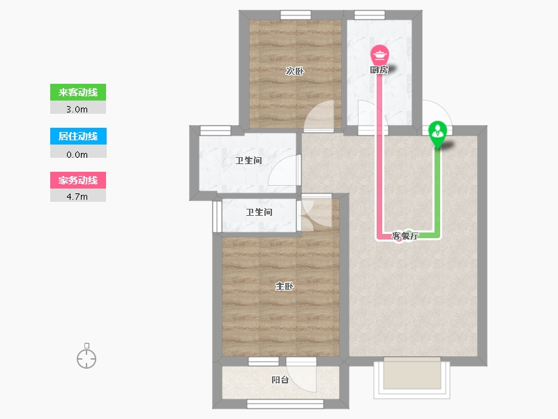 山东省-烟台市-祥隆理想城-52.64-户型库-动静线