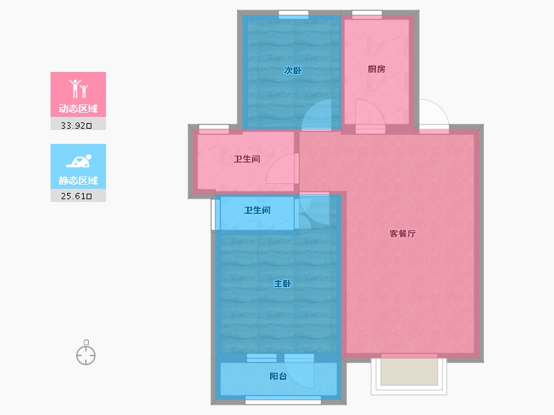 山东省-烟台市-祥隆理想城-52.64-户型库-动静分区