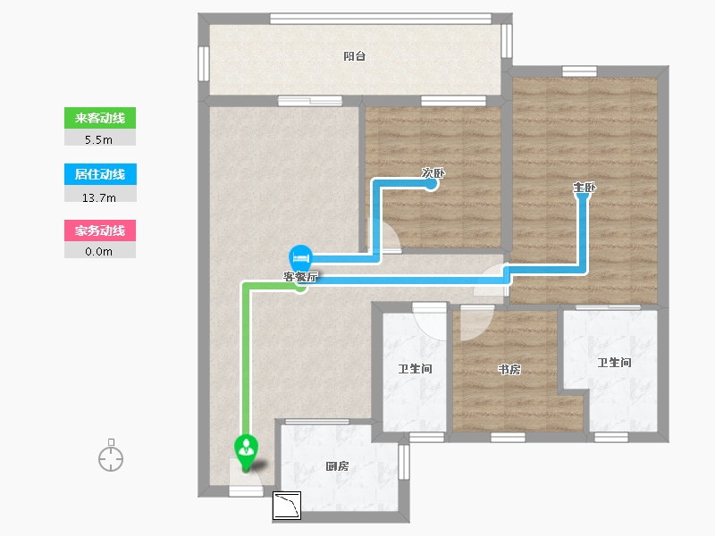 福建省-福州市-保利香槟国际-95.18-户型库-动静线