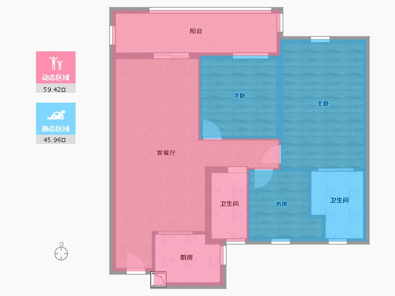 福建省-福州市-保利香槟国际-95.18-户型库-动静分区