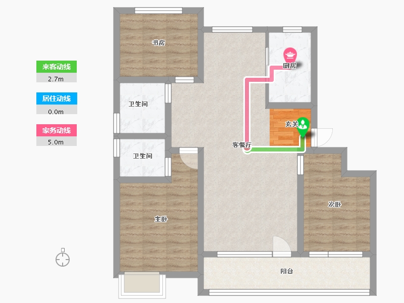 山东省-潍坊市-博裕7号-88.00-户型库-动静线