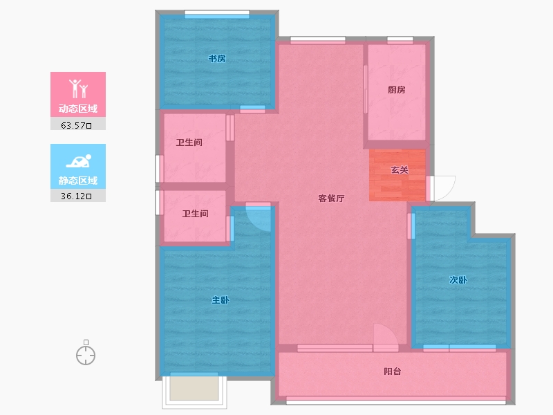 山东省-潍坊市-博裕7号-88.00-户型库-动静分区