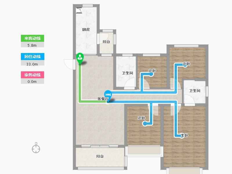 山东省-烟台市-烟台恒大阳光半岛-119.21-户型库-动静线