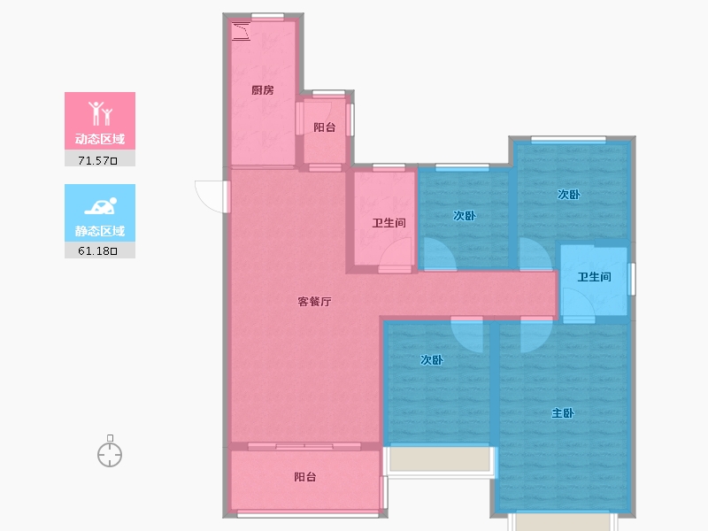 山东省-烟台市-烟台恒大阳光半岛-119.21-户型库-动静分区