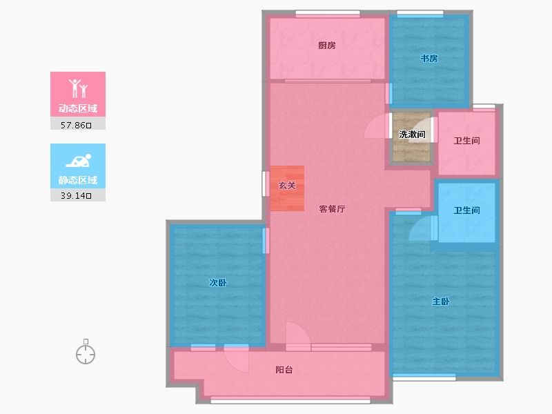 山东省-潍坊市-博裕7号-87.99-户型库-动静分区