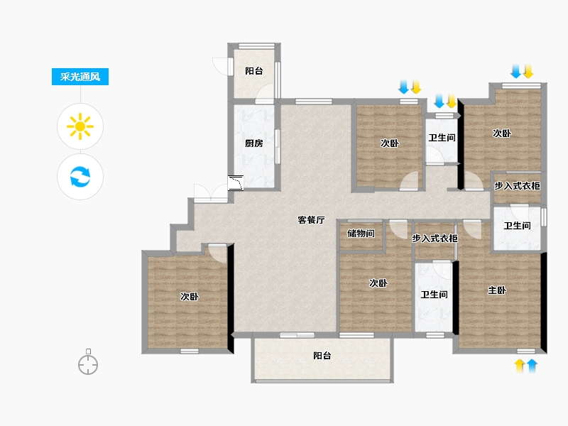 福建省-莆田市-保利城-159.99-户型库-采光通风