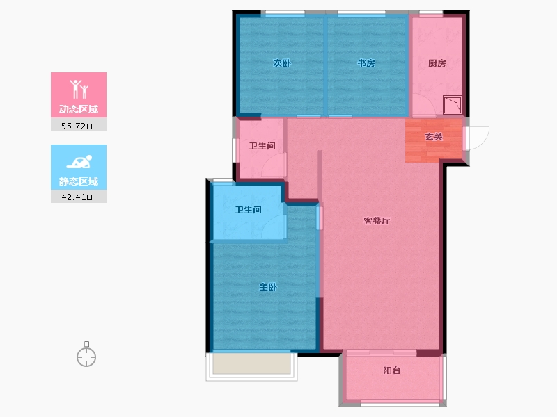 河南省-商丘市-商丘绿地城5区-88.00-户型库-动静分区