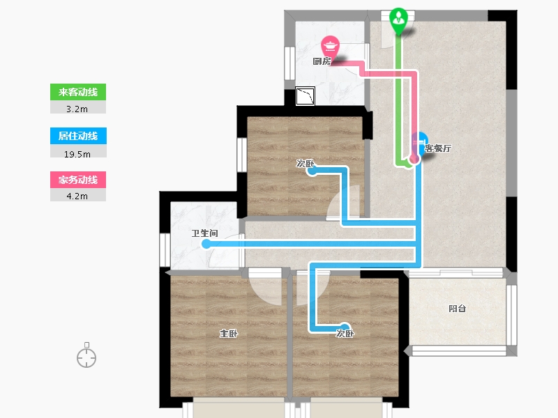 广西壮族自治区-南宁市-人和公园溪府-54.53-户型库-动静线