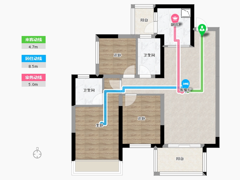 广西壮族自治区-南宁市-融创九熙府-78.01-户型库-动静线