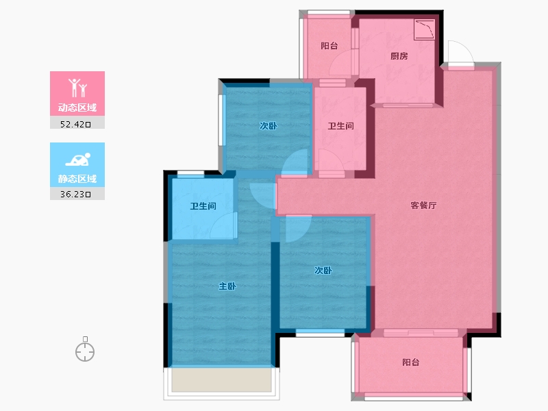 广西壮族自治区-南宁市-融创九熙府-78.01-户型库-动静分区