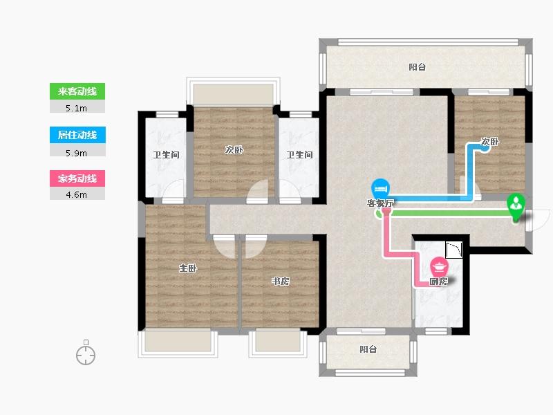 广西壮族自治区-南宁市-融创九熙府-114.73-户型库-动静线