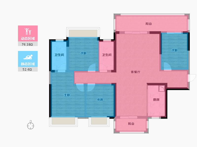 广西壮族自治区-南宁市-融创九熙府-114.73-户型库-动静分区