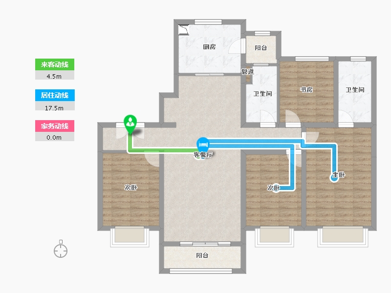 山西省-太原市-临汾富力湾・盈通国际-114.26-户型库-动静线