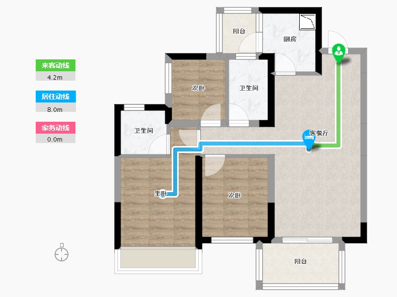 广西壮族自治区-南宁市-融创九熙府-70.50-户型库-动静线