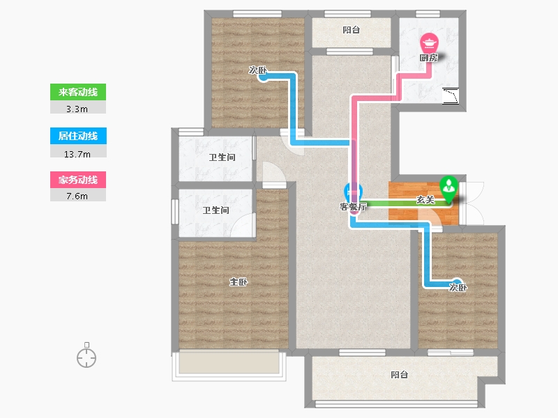 河南省-商丘市-柘城建业幸福里-108.00-户型库-动静线